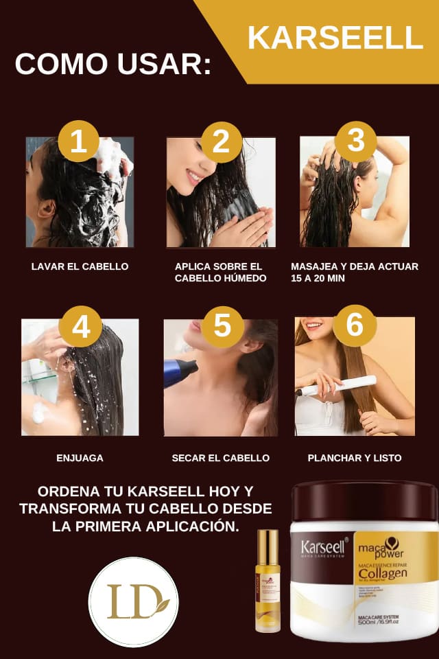 Kit Karseell Tratamiento 300ml + Obsequio Aceite Nutritivo 60ml